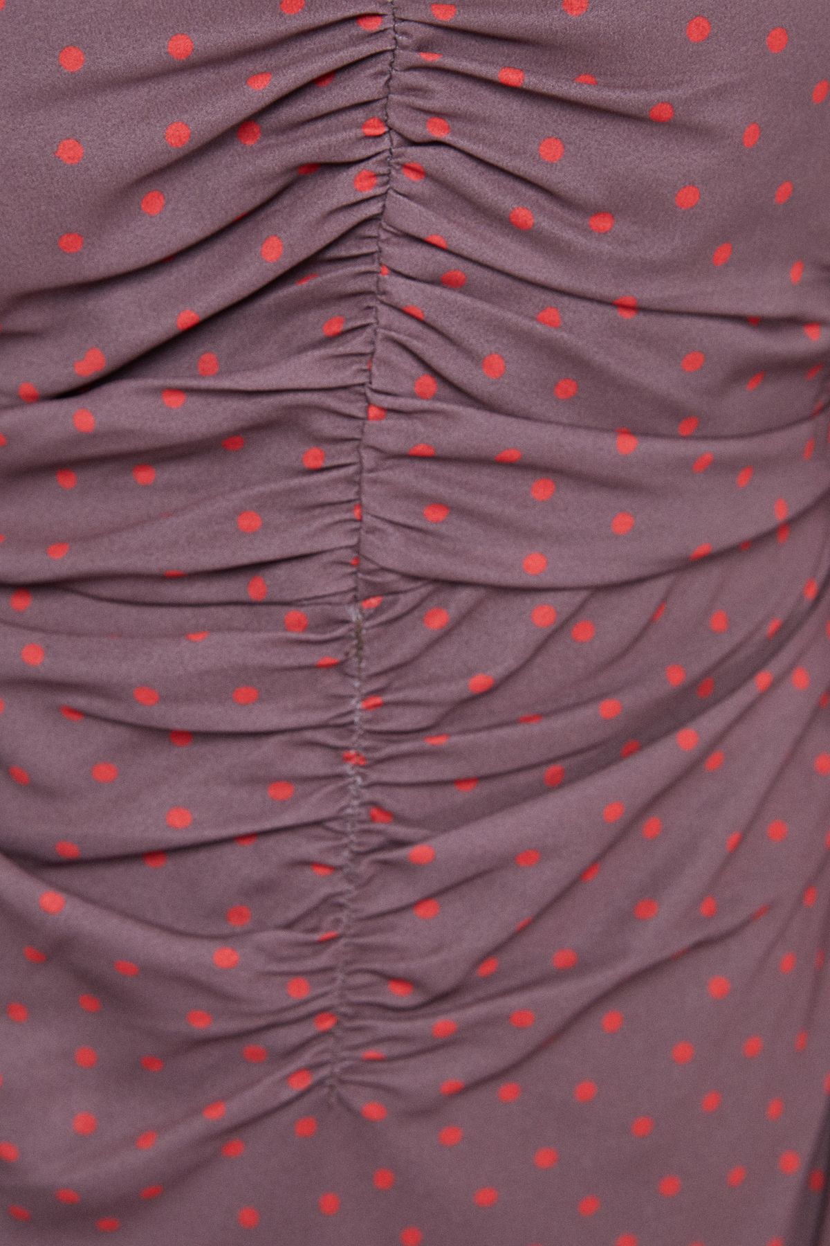 Warehouse Premium Georgette Ruched Front Flutter Cuff Maxi Dress Chocolate image 5