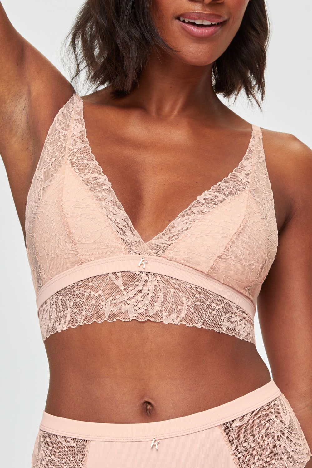 KBX Louisa Ribbed Longline Triangle Bra image 3
