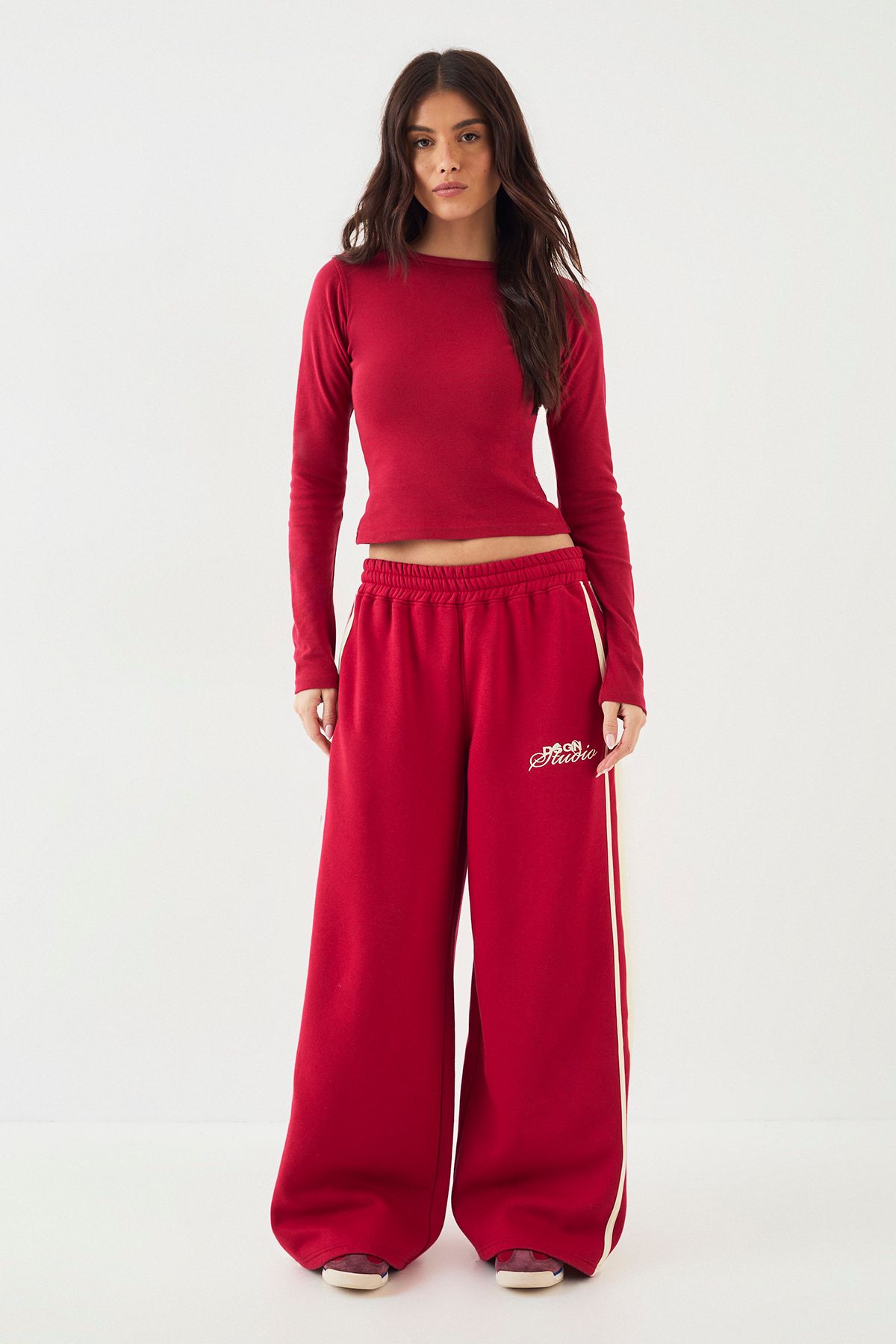 DSGN Studio DSGN Studio Crew Neck Long Sleeve Top Red image 5