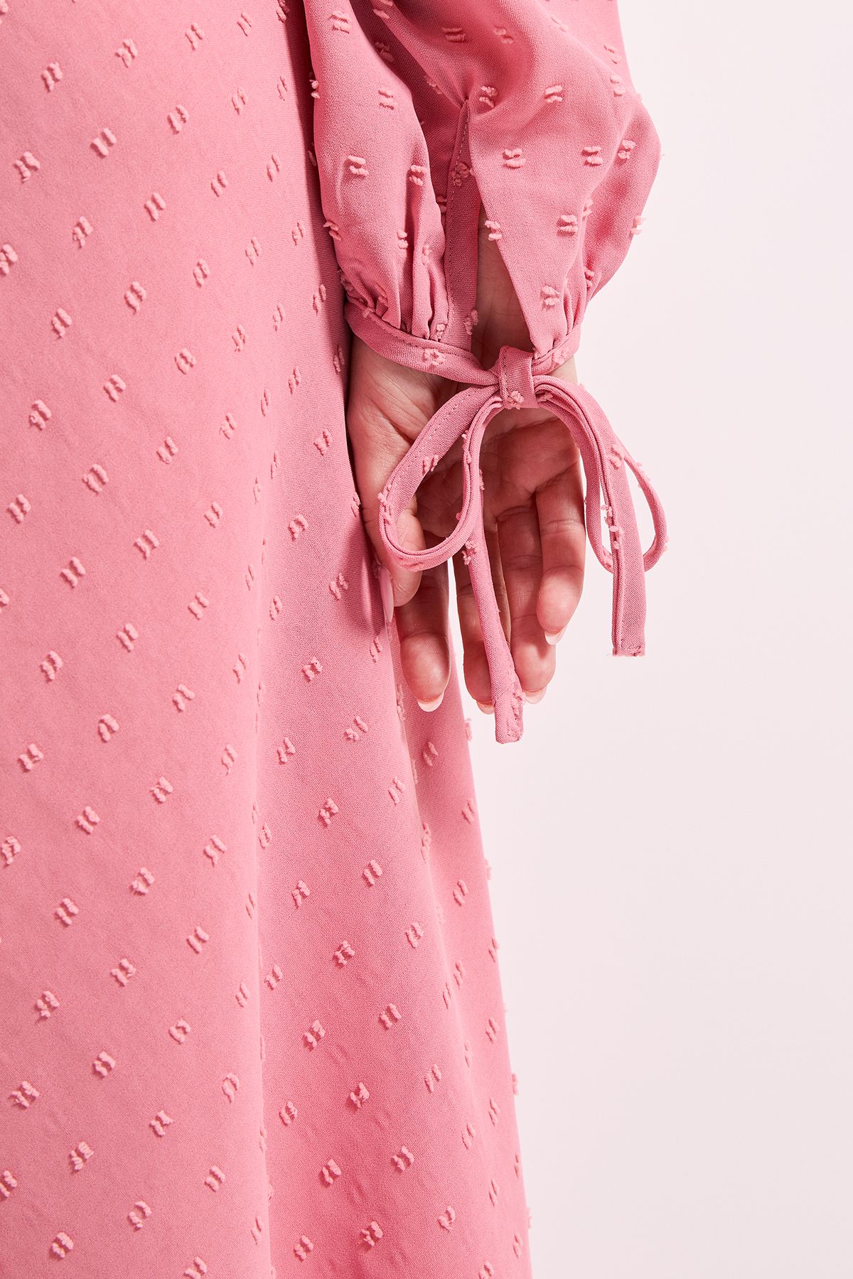 Dorothy Perkins Ruffle Front Blouson Sleeve Midi Dress Rose image 5