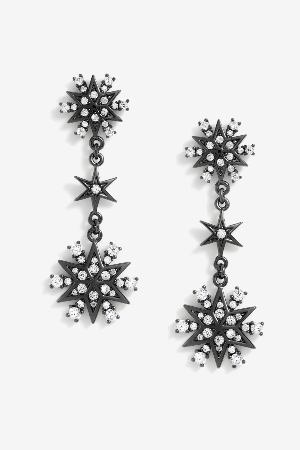 Jon Richard Hematitie Plated Celestial Earrings image 1