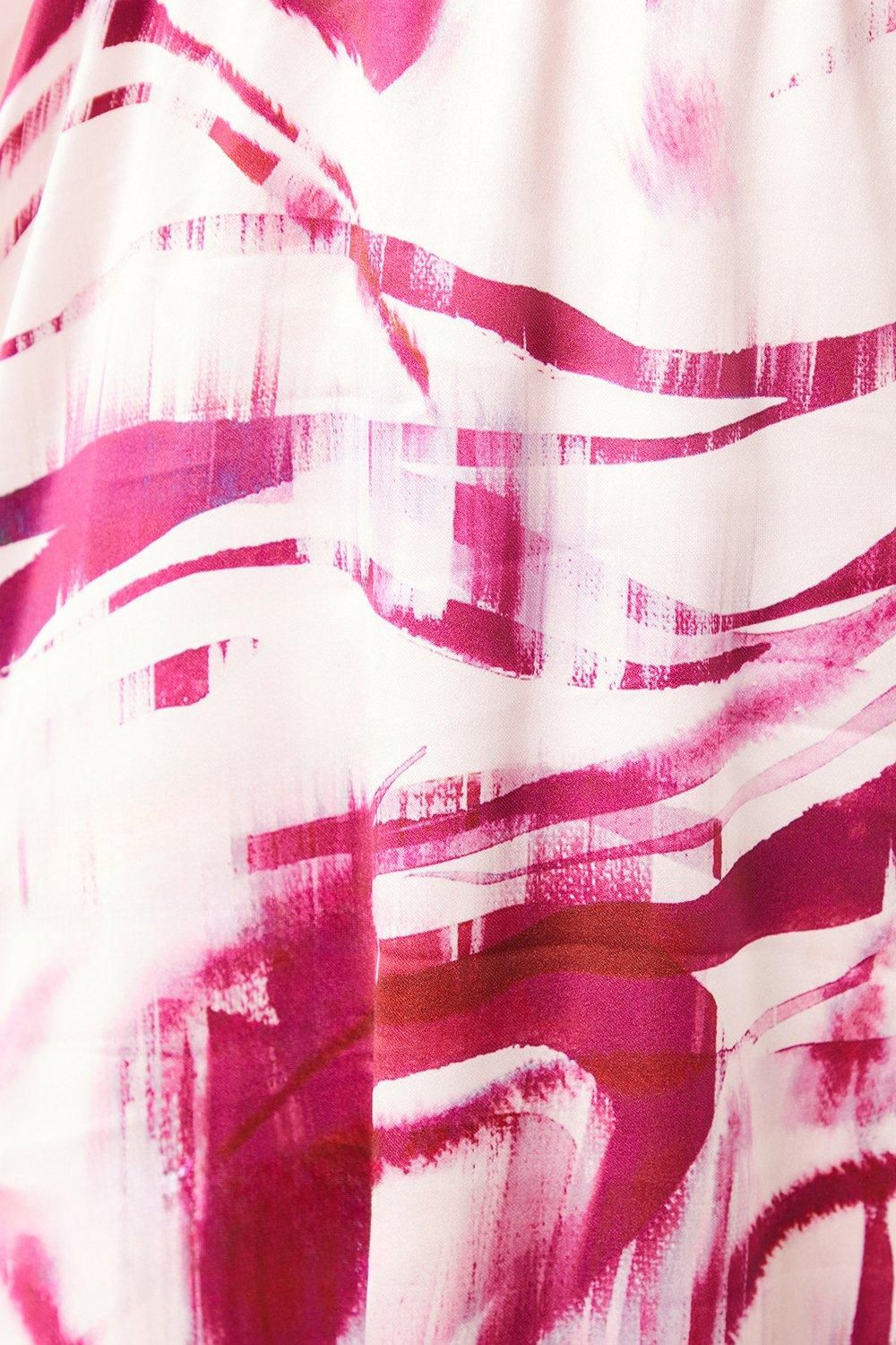 Coast Plus Kimono Sleeve Mini Dress With Tie Neck Blush image 5