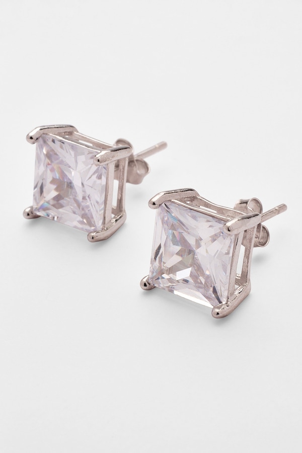 Cernucci 8mm Iced Stud Earrings