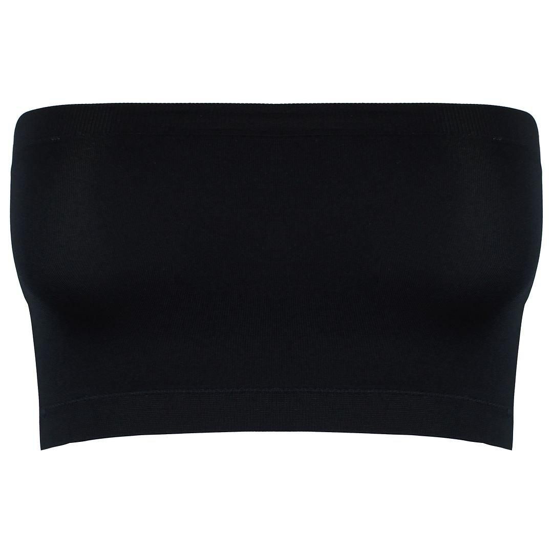 Gymshark Logo Strapless  Black Seamless Bandeau image 1