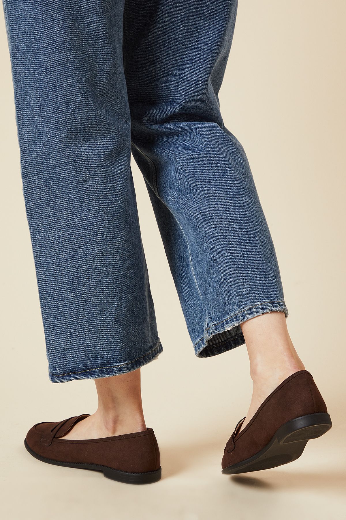 Dorothy Perkins Lara Penny Loafers Chocolate image 3