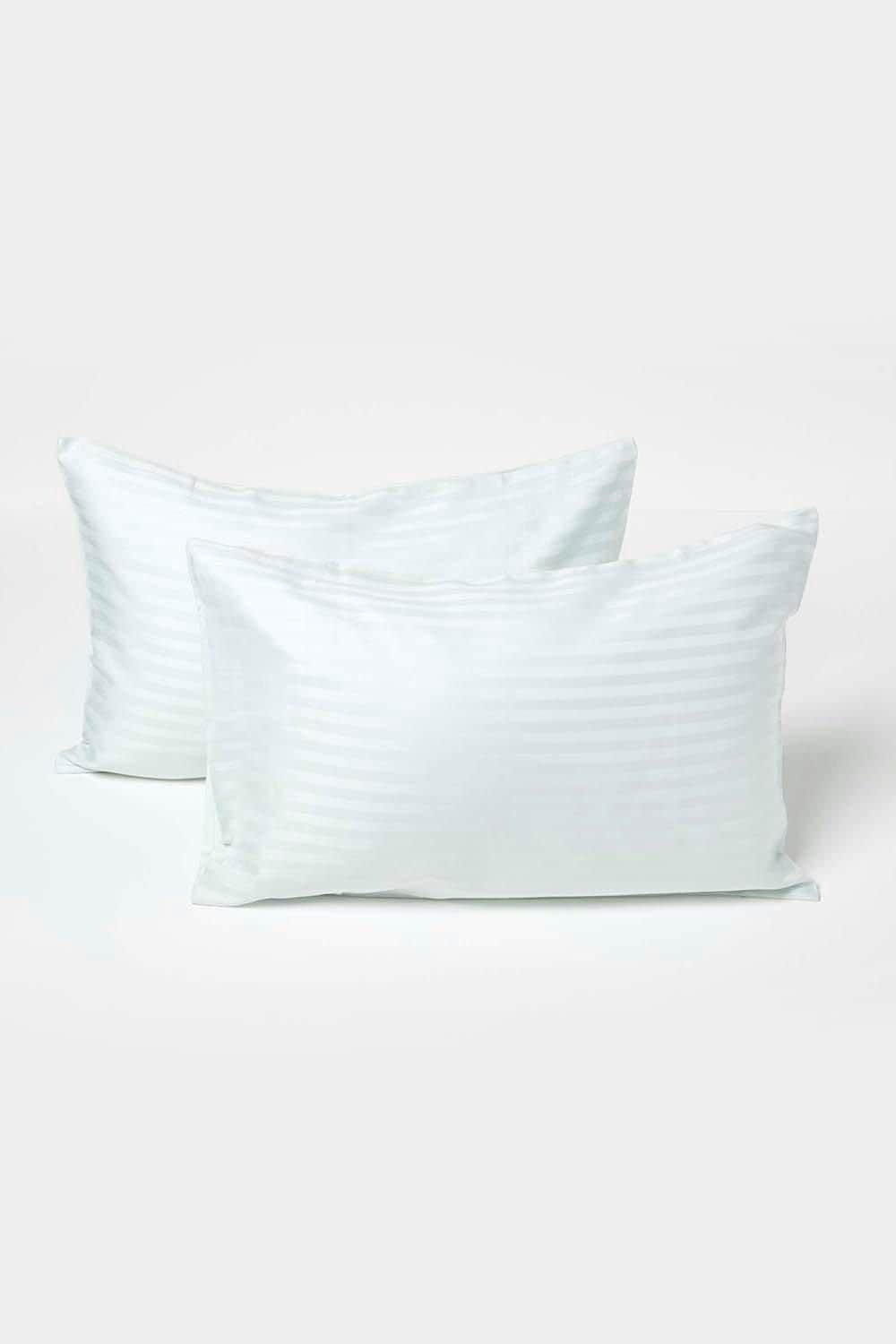 Homescapes Cotton Stripe Kids Pillowcases 40 x 60 cm 330 Thread Count, 2 Pack image 1