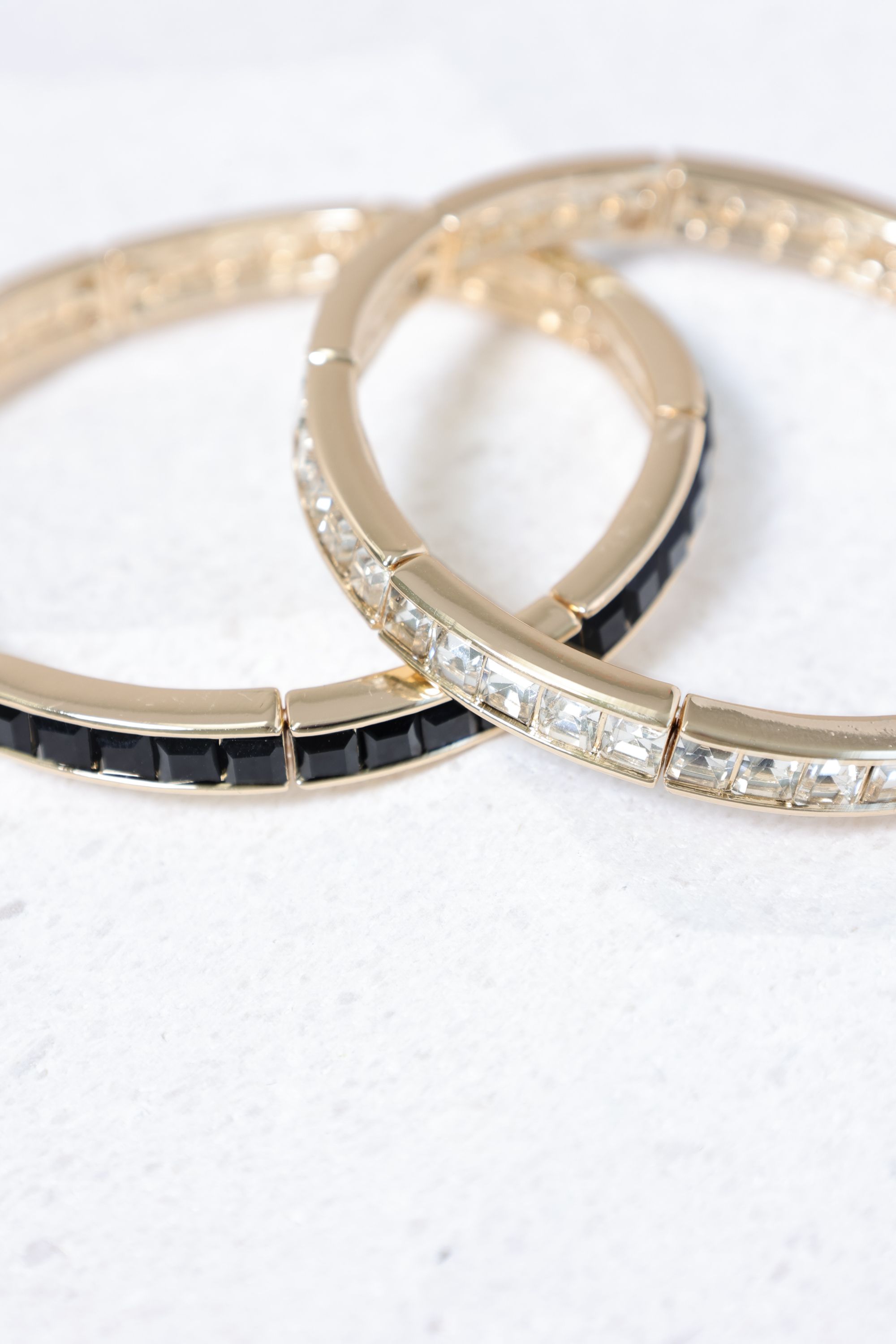 Jon Richard Gold Plated and Cubic Zirconia Stretch Bracelet image 2