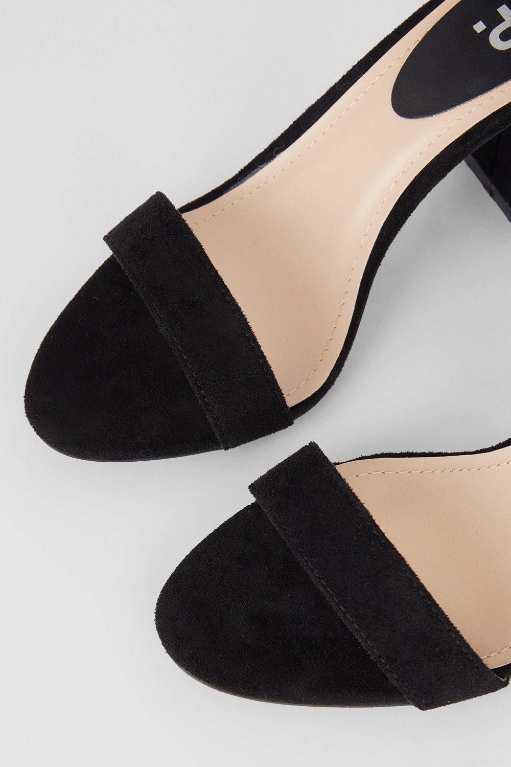 Dorothy Perkins Spark High Block Heel Sandals Natural Black image 4