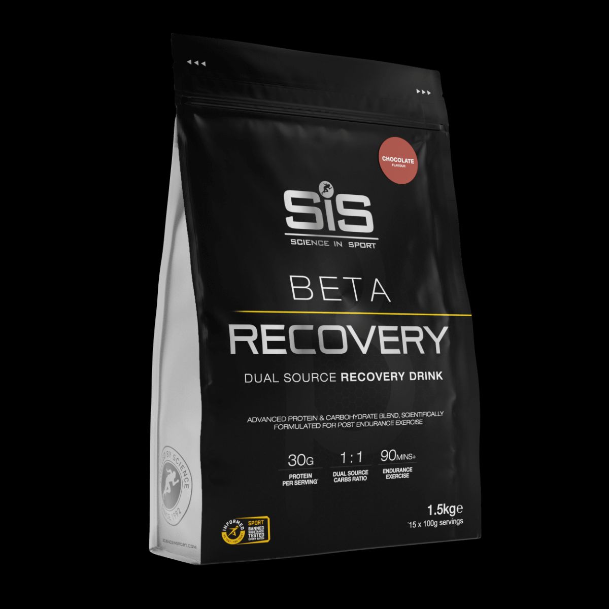 Science in Sport Beta Recovery - Dual Source Recovery Drink - Chocolate - 1.5KG image 1