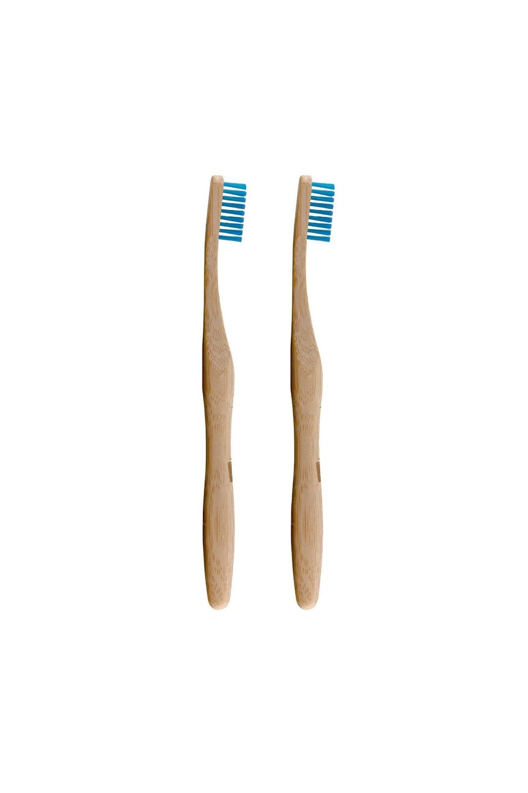Dr. Botanicals Bamboo Toothbrush Blue Twin Value Savings Pack image 1