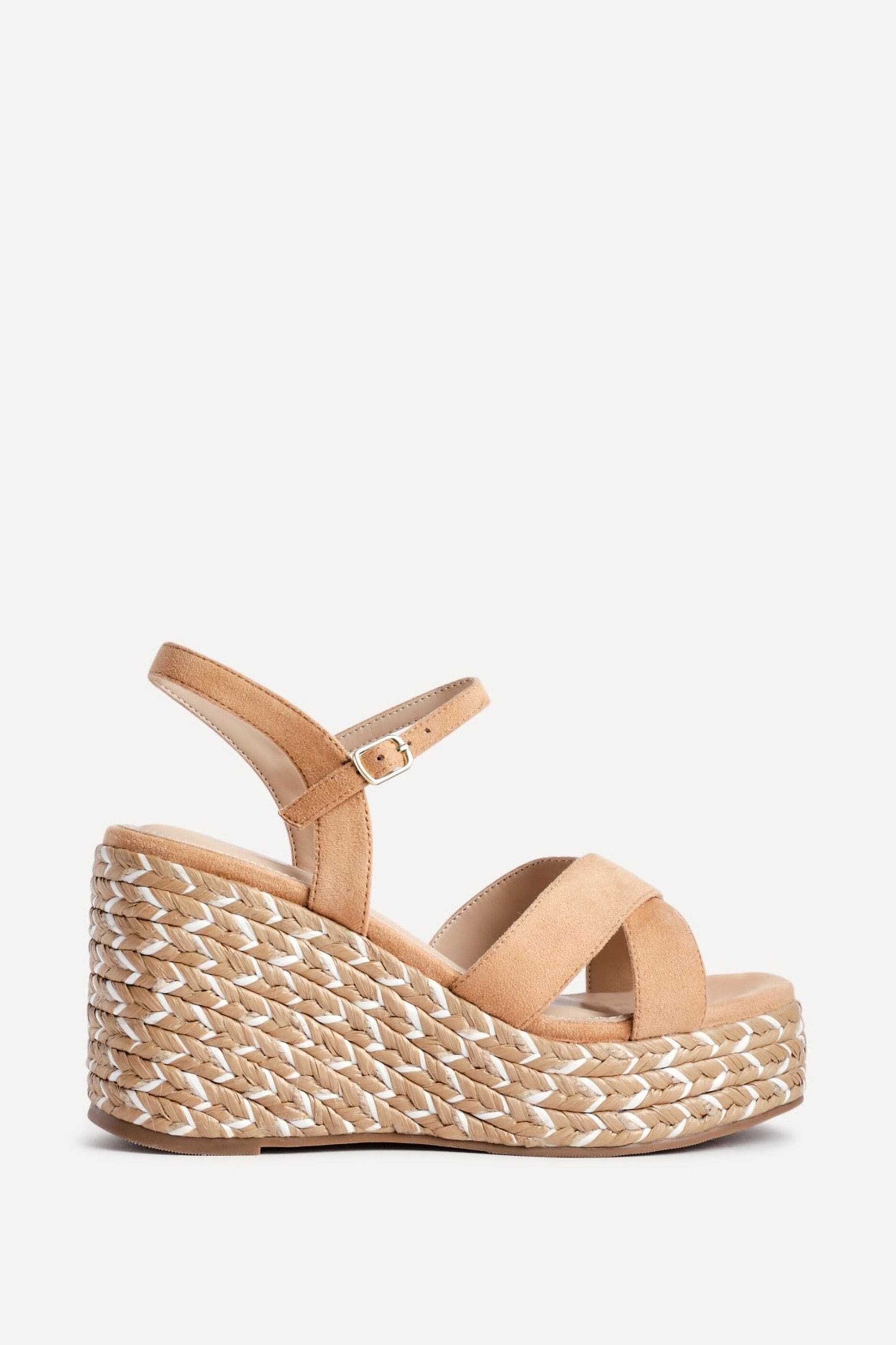 Linzi Leonie Tan Faux Suede Braided Wedge image 1
