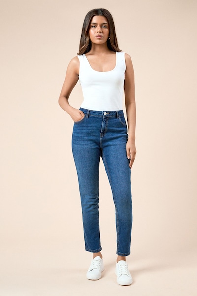 Dorothy Perkins Petite Comfort Stretch Skinny Jeans Mid Wash