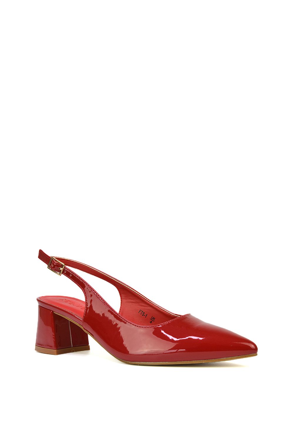 XY London 'Becky' Pointed Toe Slingback Court Shoe Heels image 2