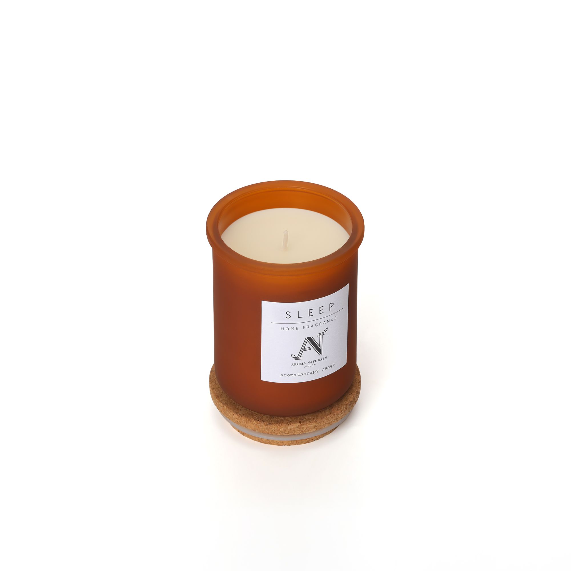 Aroma Naturals Sleep Scented Candle – Amber Glass with Cork Lid image 4