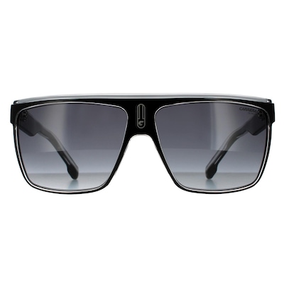 Carrera Shield Black White Dark Grey Gradient Sunglasses