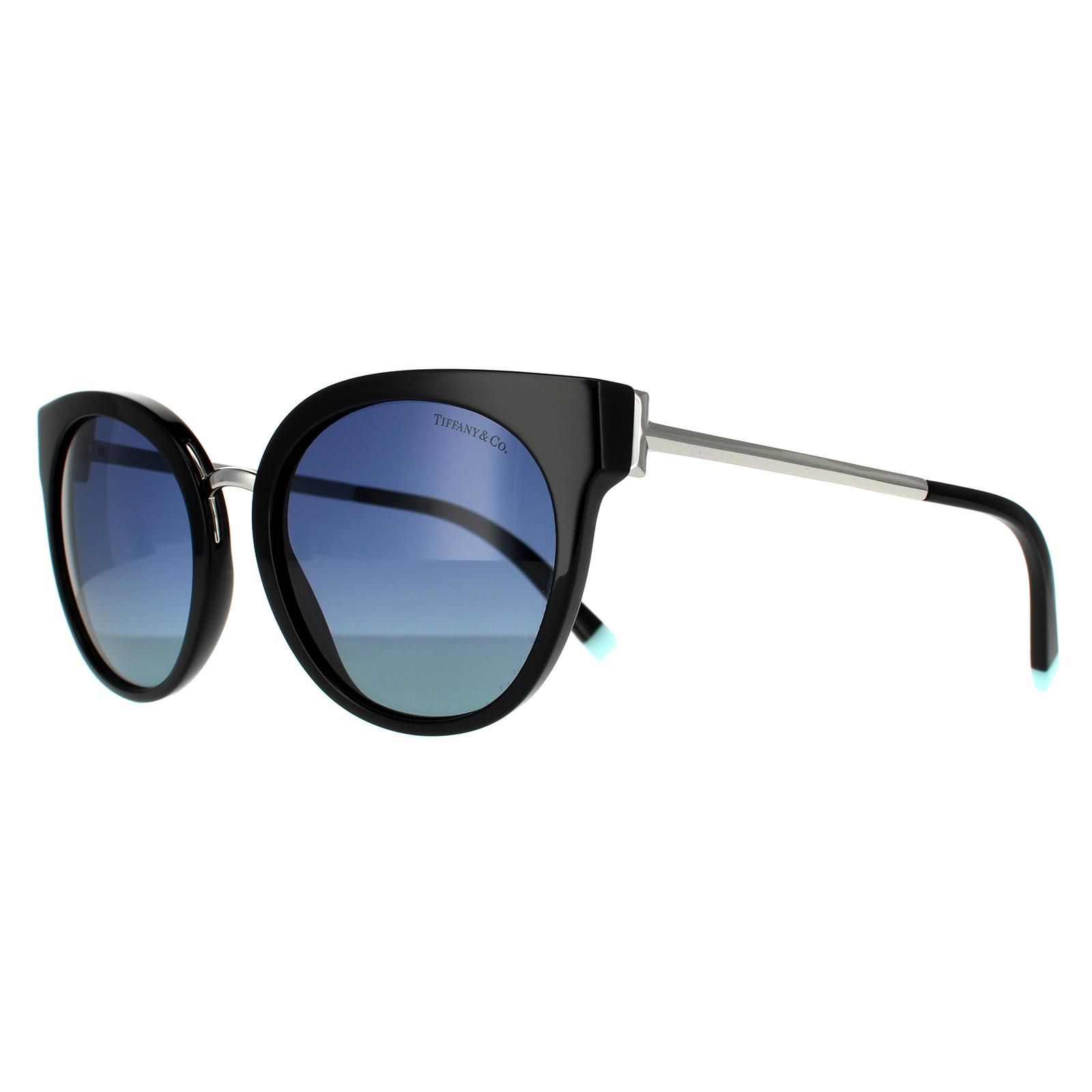 Tiffany Round Black Blue Gradient Polarized Sunglasses image 2