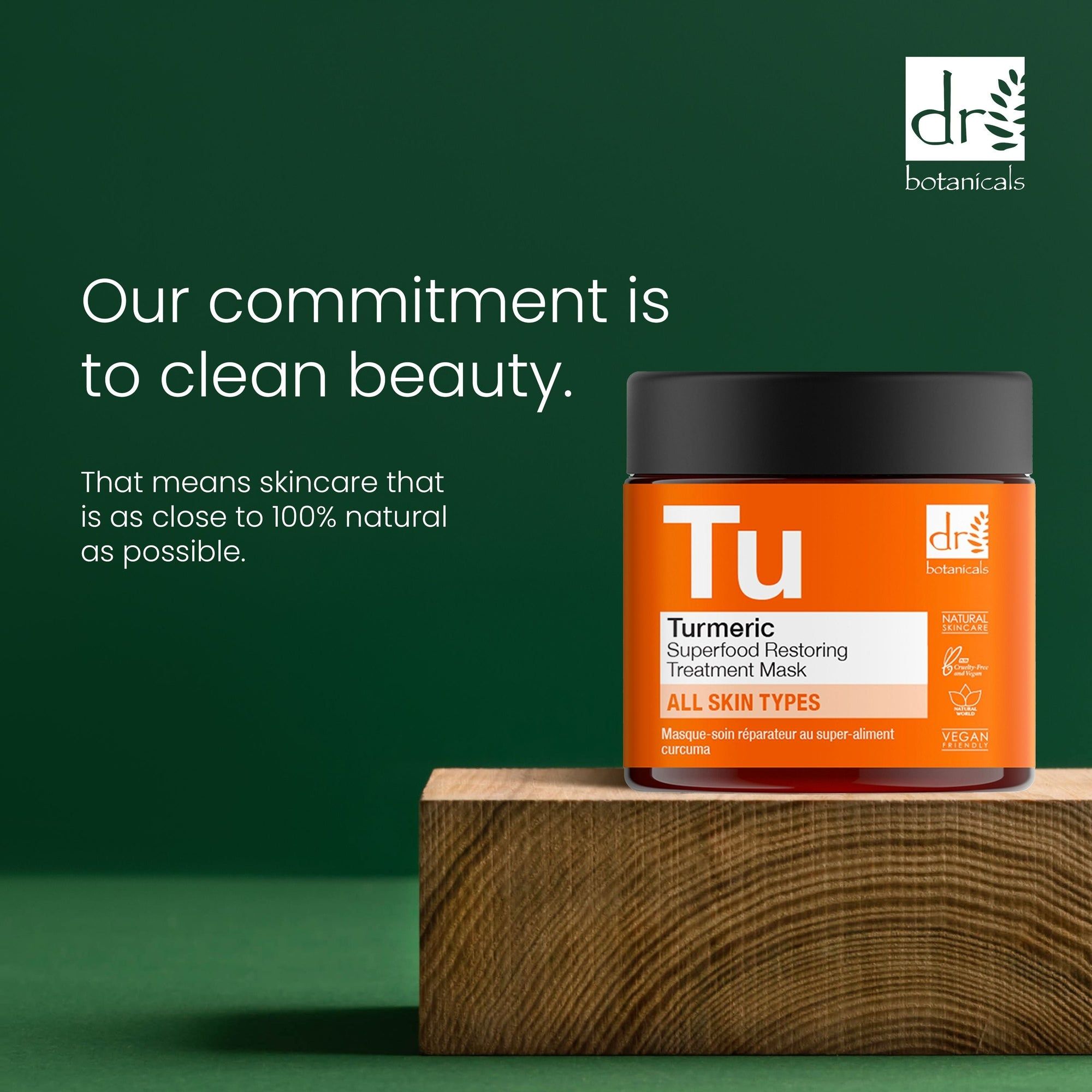 Dr. Botanicals Turmeric Superfood Restoring Treatment Mask 60ml x 2 Duo Pack image 4