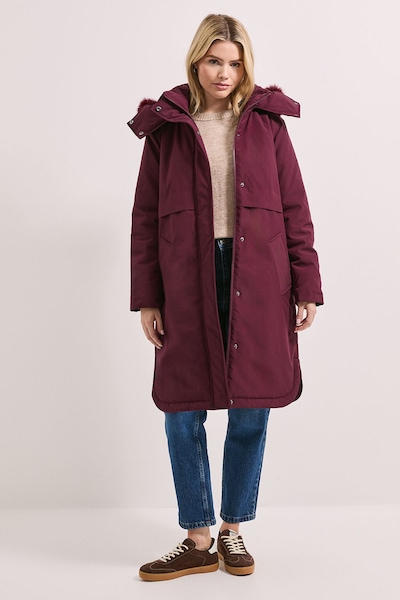 Dorothy Perkins Glam Padded Parka Berry