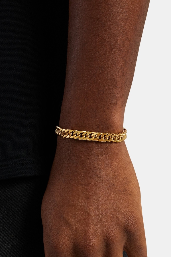 Cernucci Square Cuban Bracelet - Gold