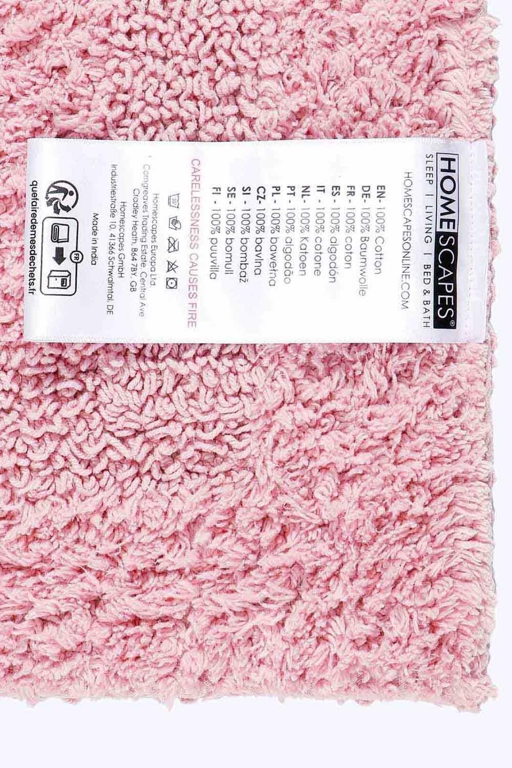 Homescapes Luxury Bath Mat Reversible 100% Cotton 1600GSM, 50 x 80cm, Extra Soft image 3