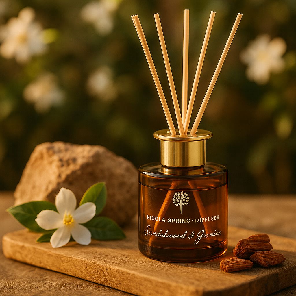 Nicola Spring 200ml Sandalwood & Jasmine Reed Diffusers - Pack of 3 - Sweet Creamy image 2