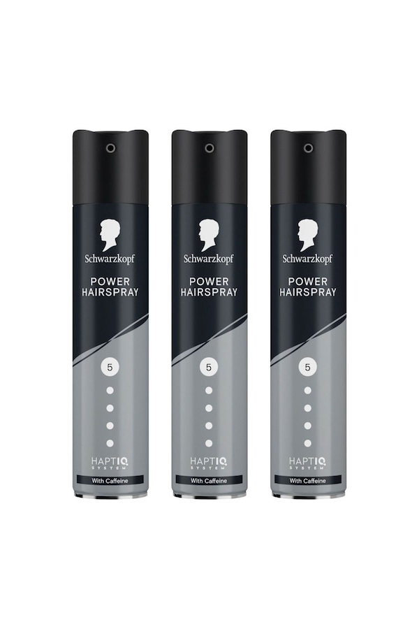 Schwarzkopf Power Caffeine HL5 'Hair Spray' 250ml, 3 Pack