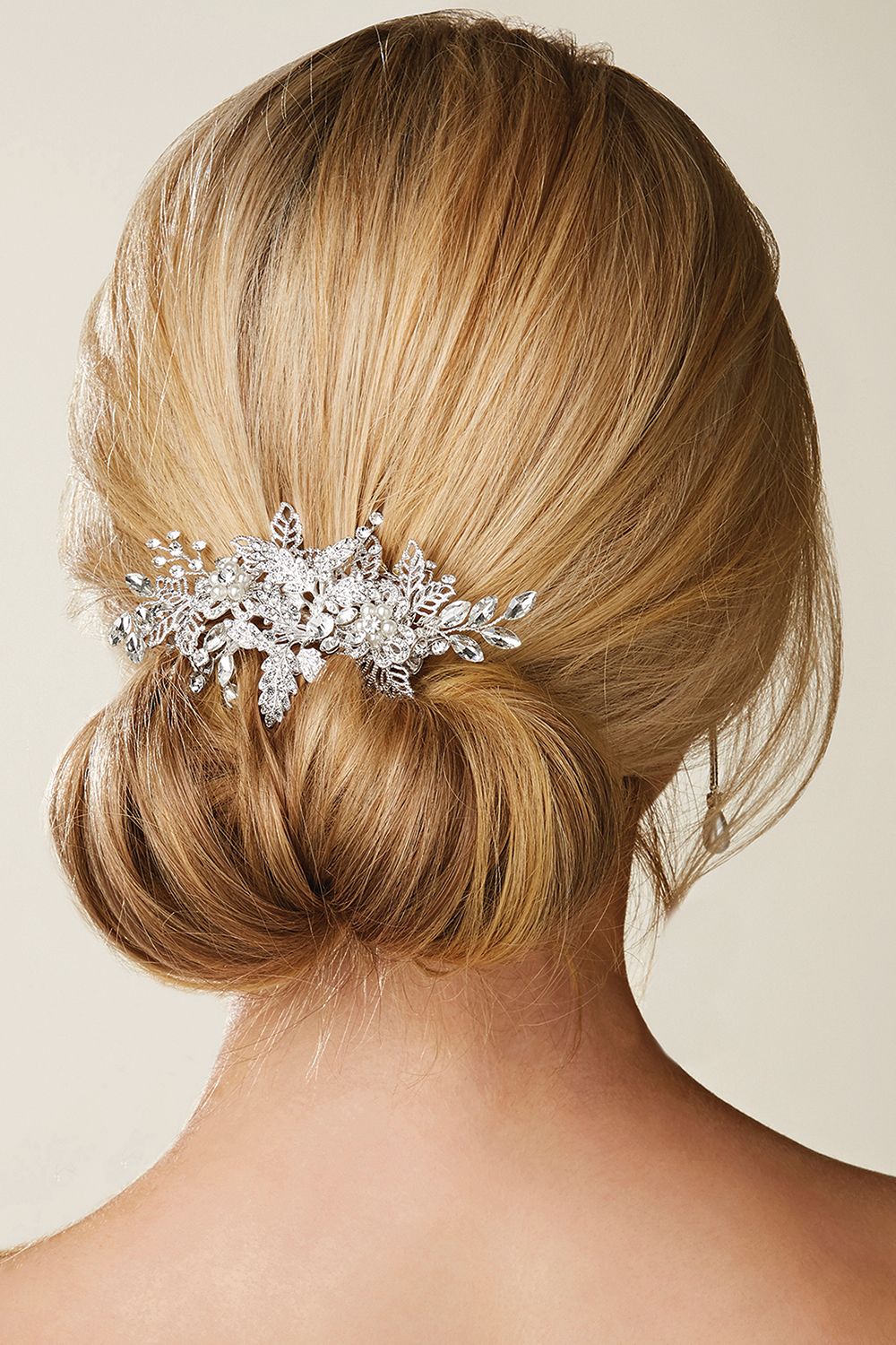 Jon Richard Suzie Open Leaf And Crystal Clip image 3