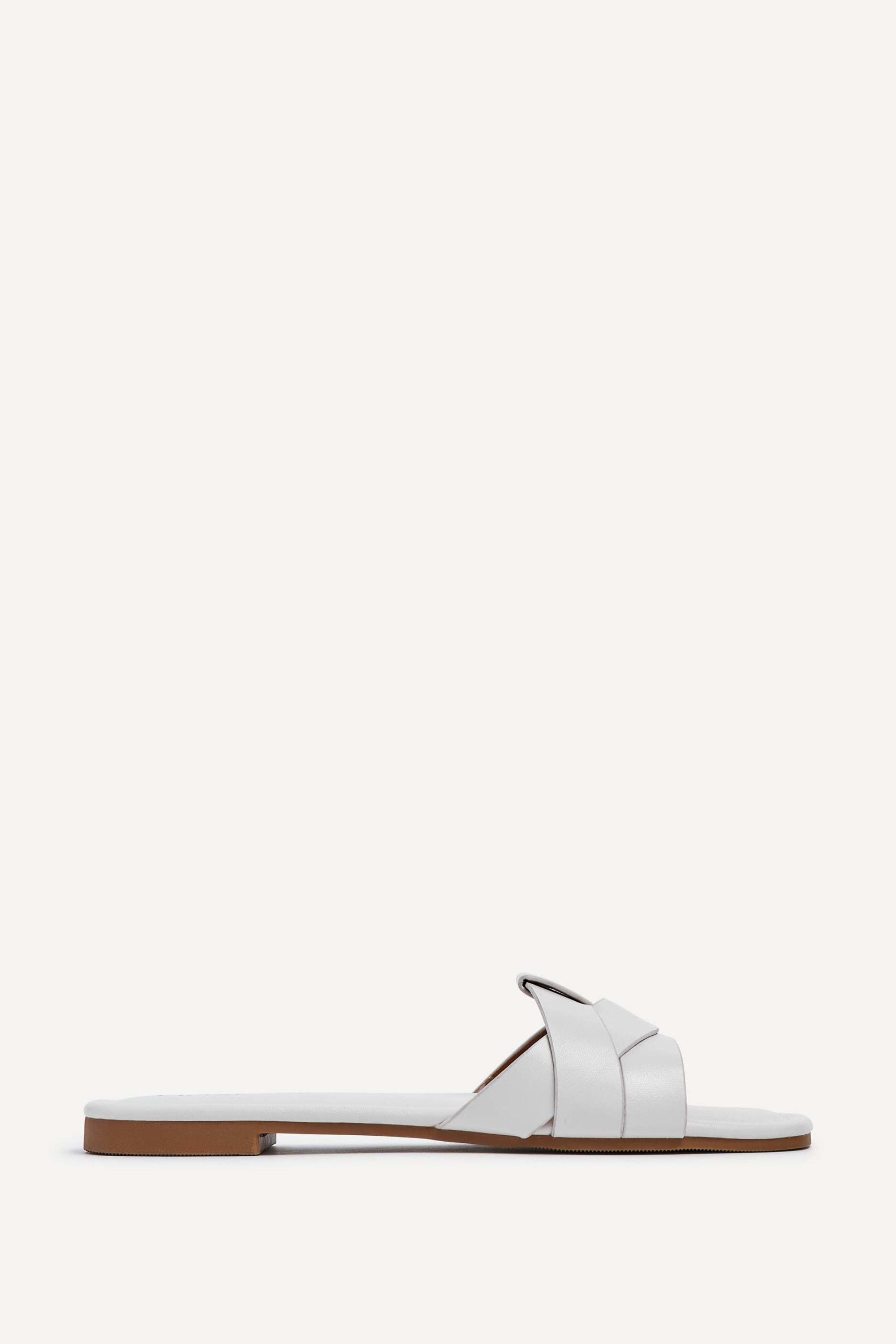 Linzi Fletcher White Slider Sandals image 1