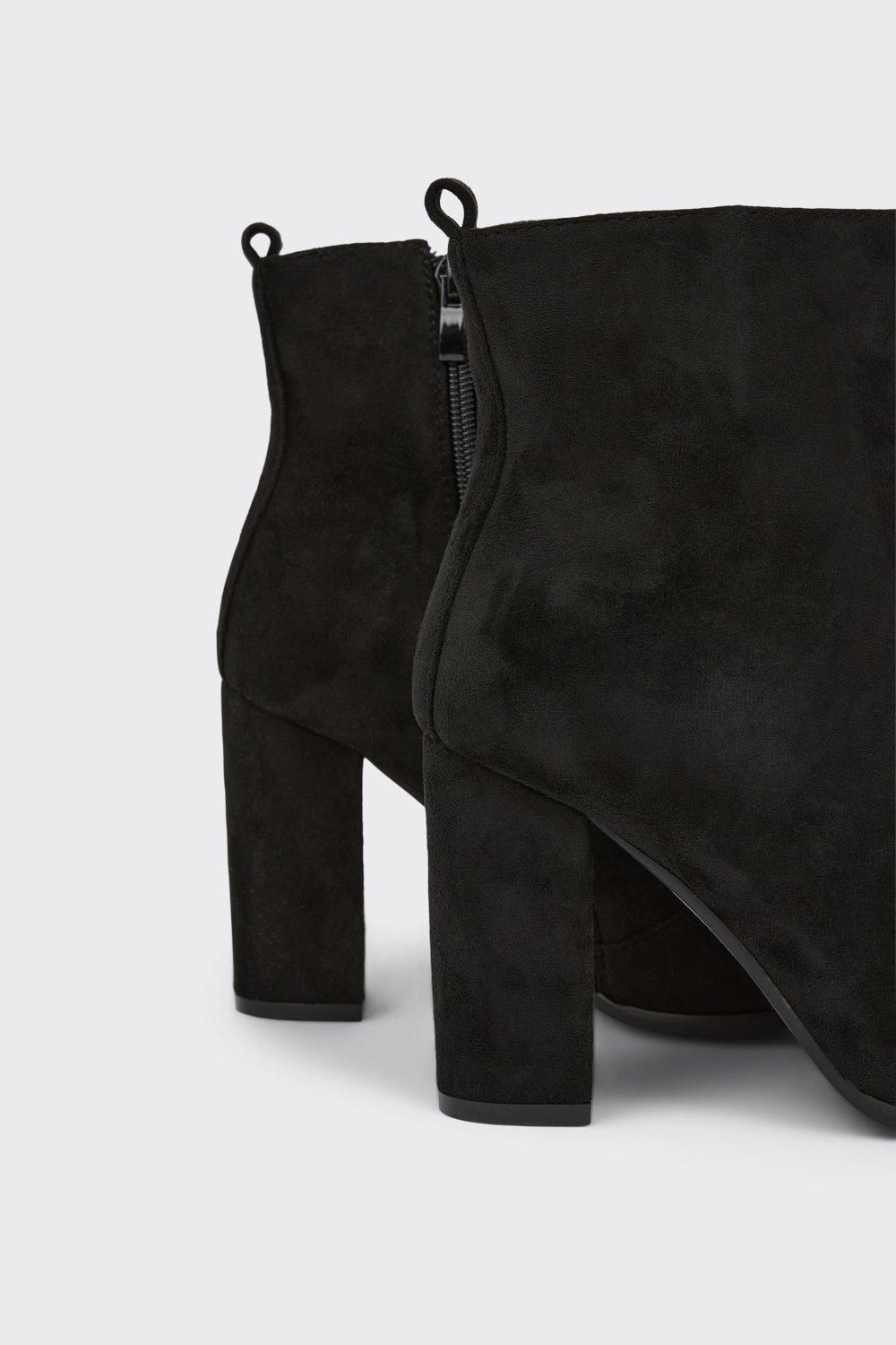 Dorothy Perkins Astro Block Heel Boots Natural Black image 4