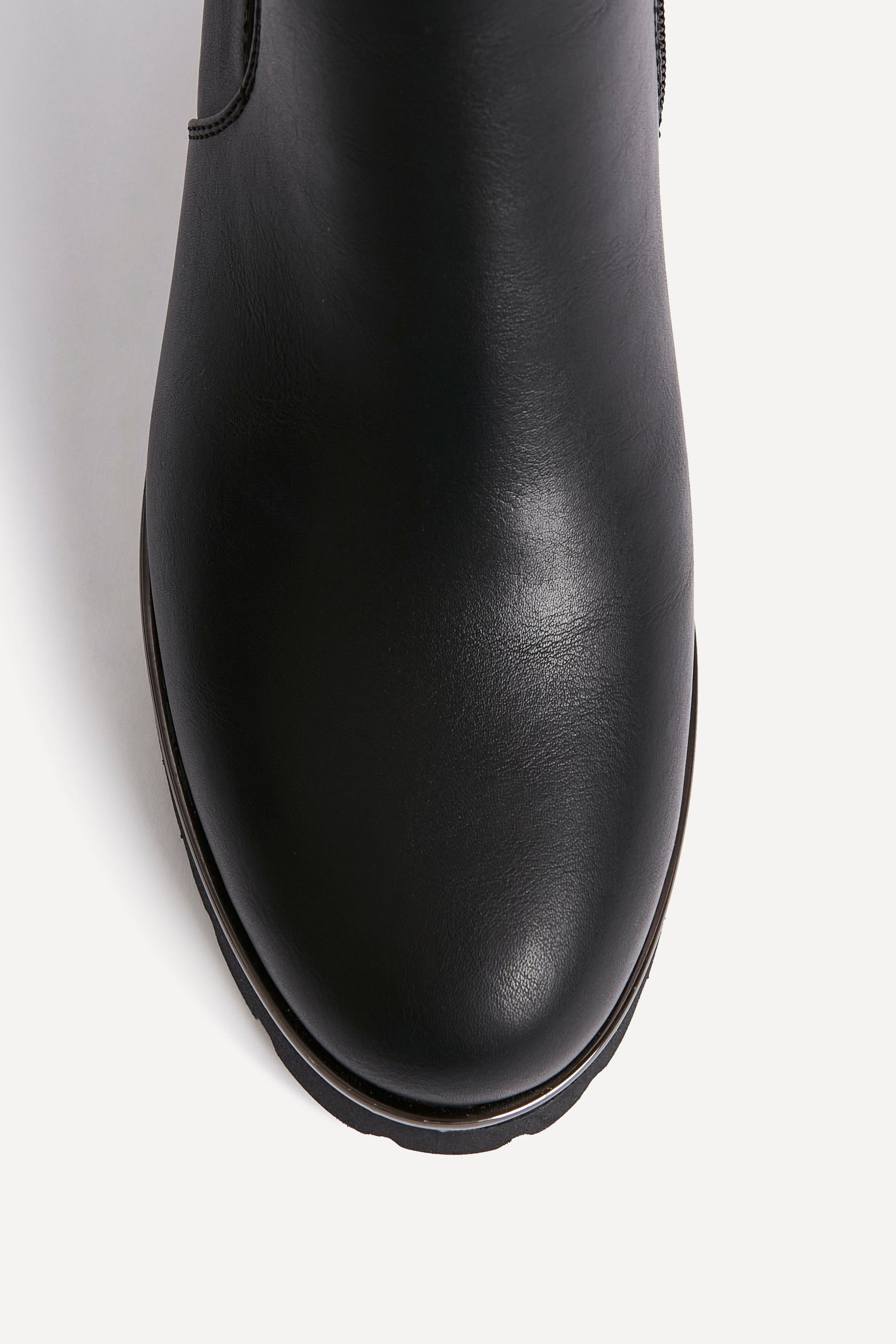 Linzi Gravity Black Faux Leather Long Boot image 4