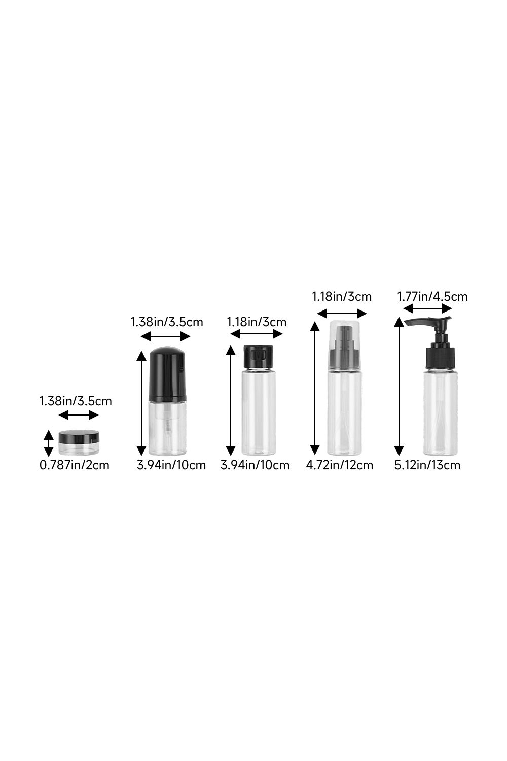 SHEONLY 11 Pcs Travel Bottle Set image 2