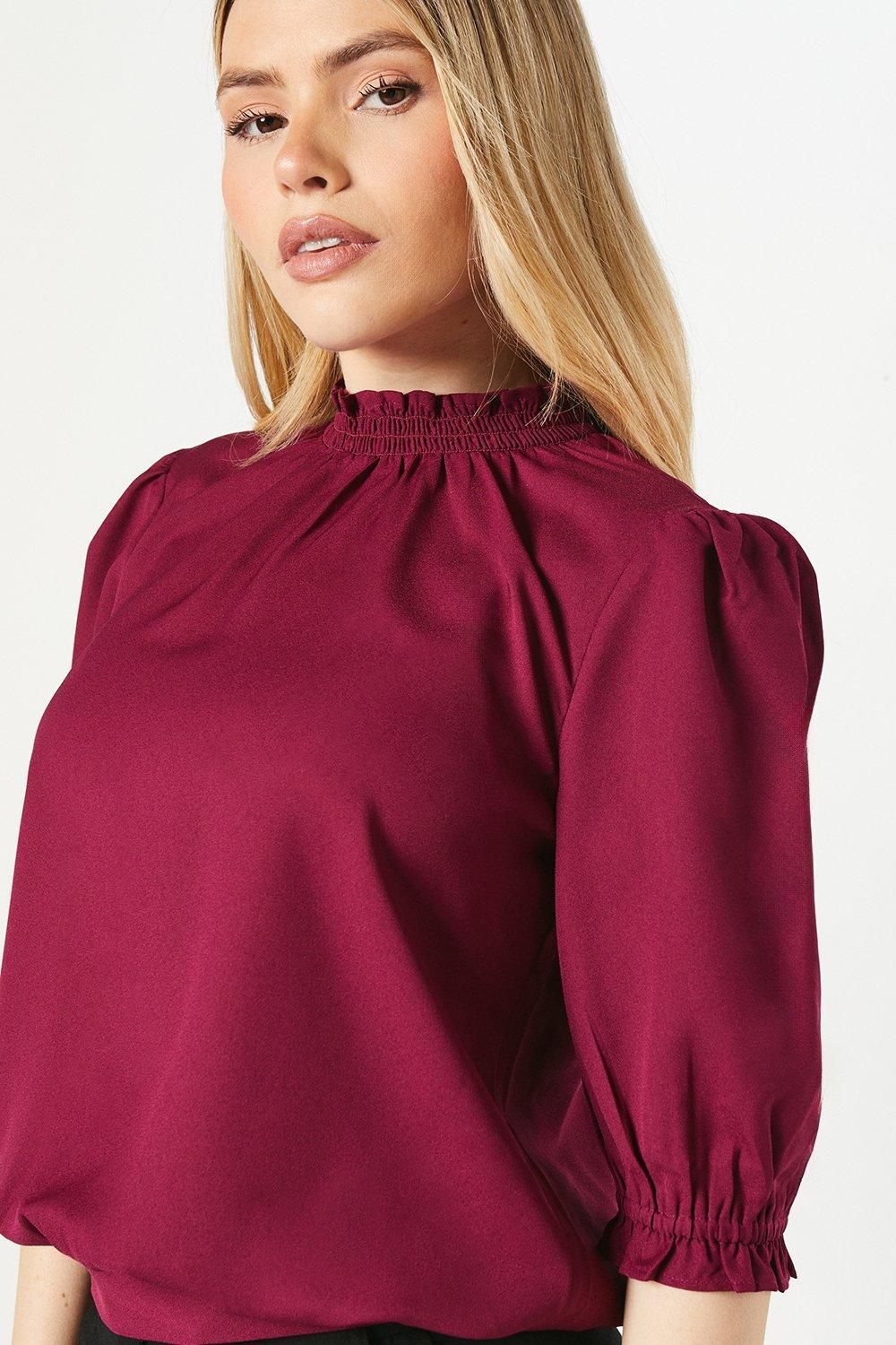 Dorothy Perkins Half Sleeve Blouse Berry image 2