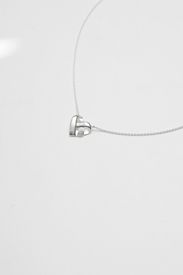 Simply Silver Recycled Sterling Silver 925 Knotted Heart Pendant Necklace