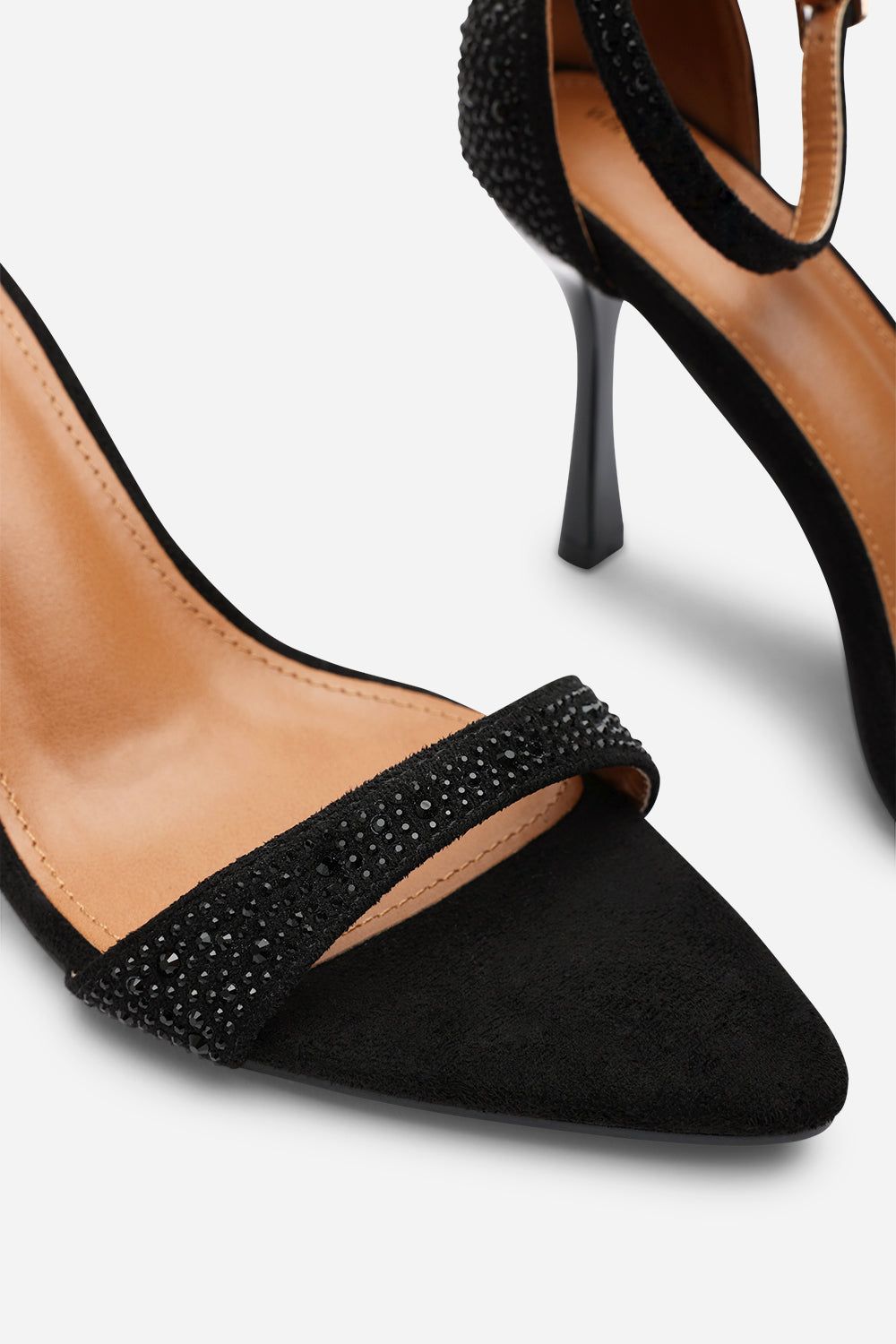 Where's That From 'Indira' Suede Sparkling Heeled Sandals With Buckled Ankle Strap image 5