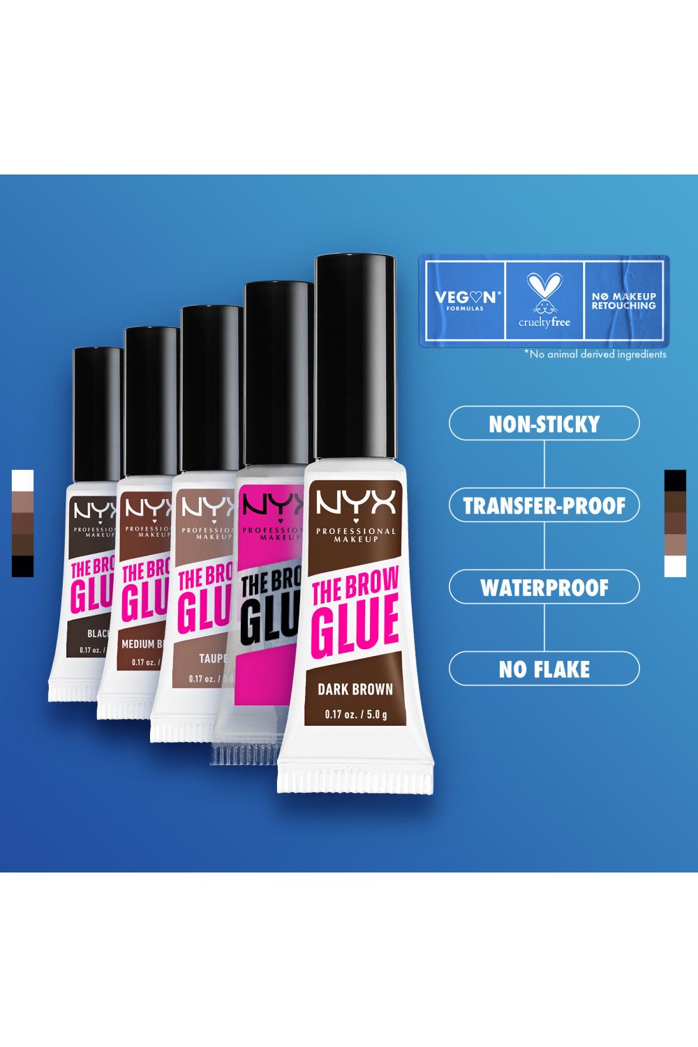 NYX Professional Makeup Brow Glue Instant Brow Styler Set (Pack of 3) Multi image 3