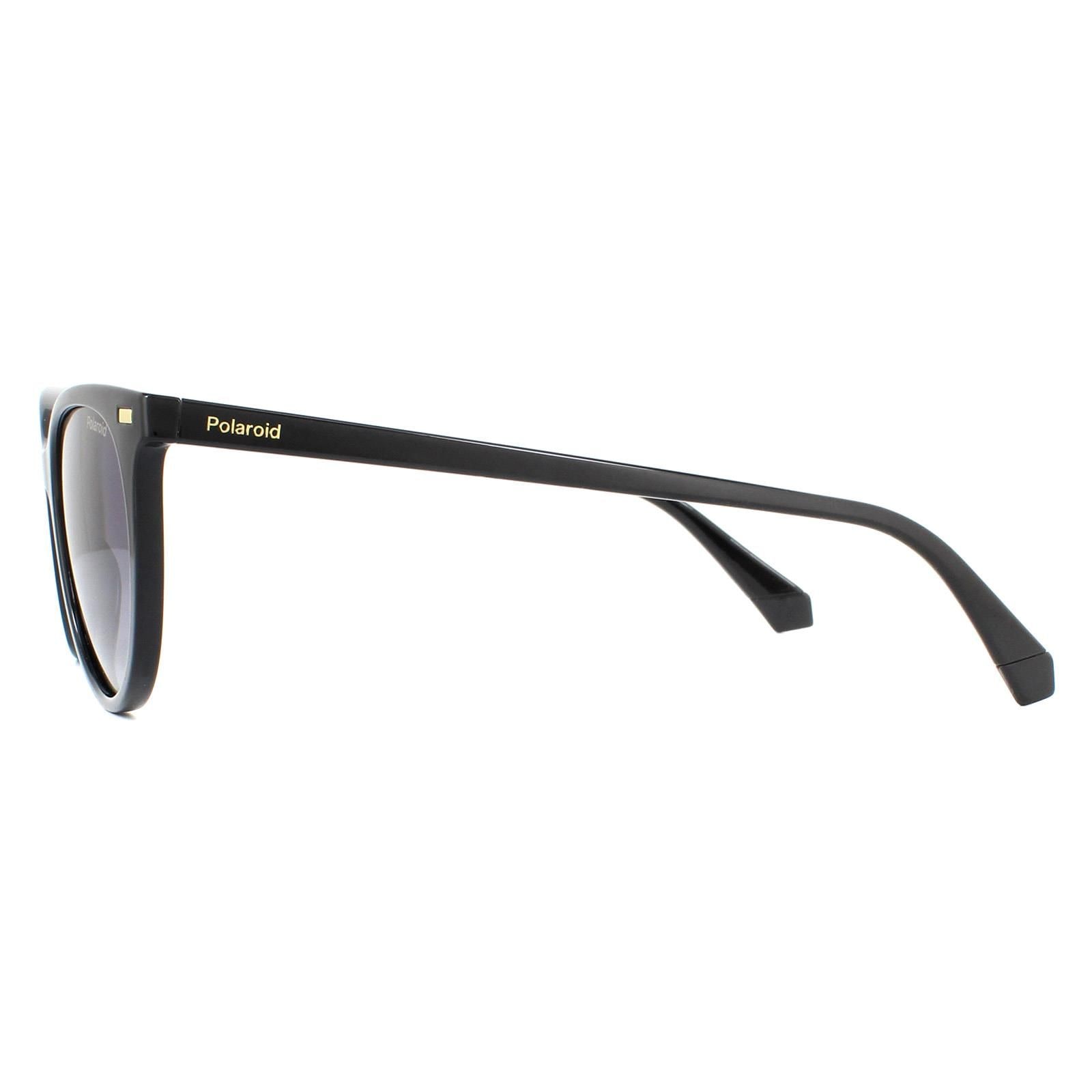 Polaroid Cat Eye Black Grey Grey Gradient Polarized Sunglasses image 3