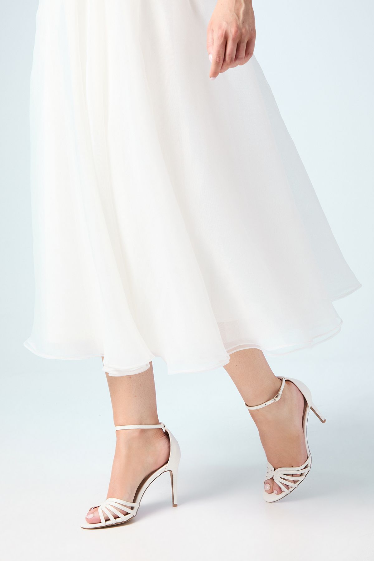 Coast Tilda Lattice Front High Heeled Sandals White image 3