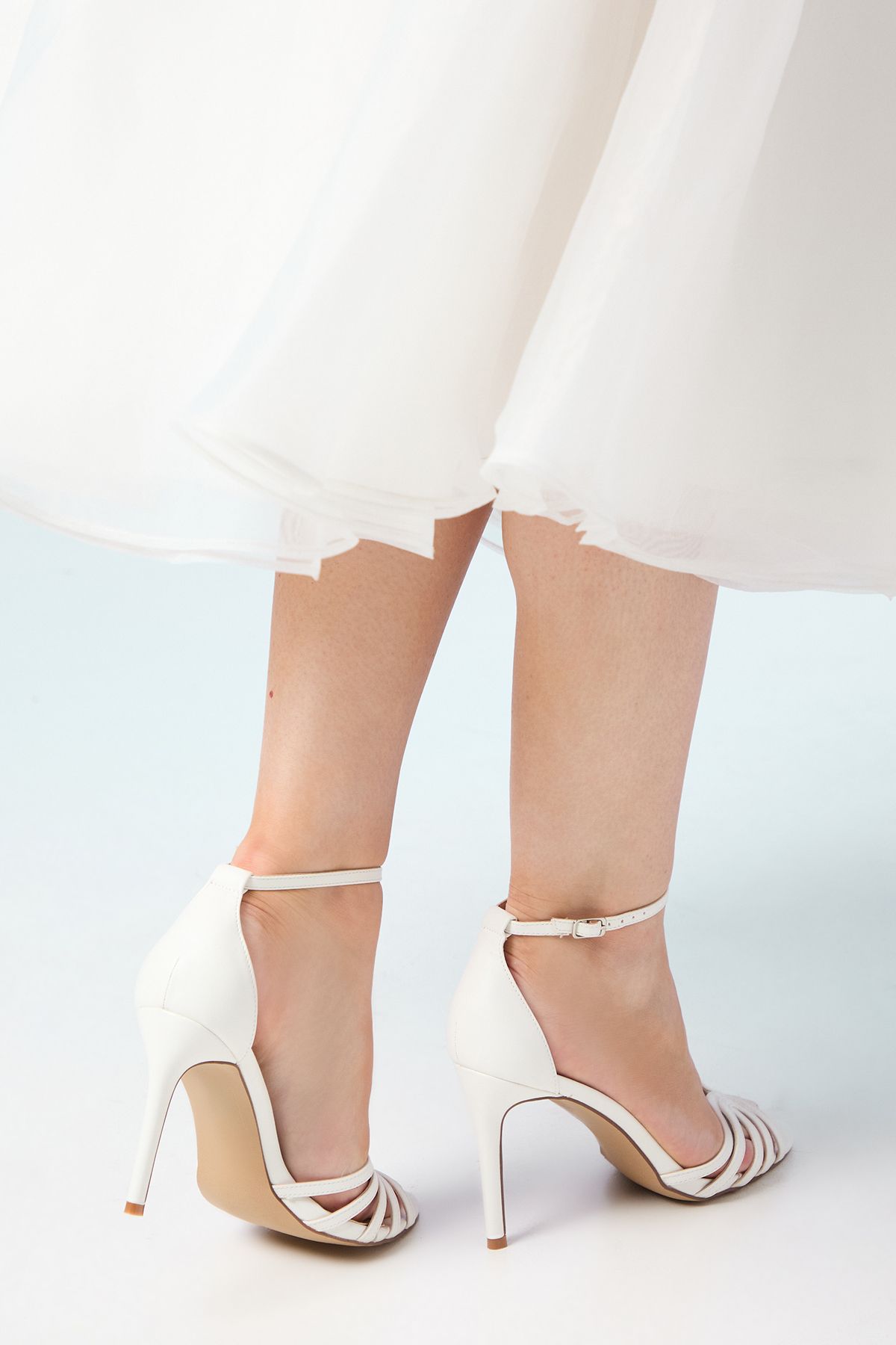 Coast Tilda Lattice Front High Heeled Sandals White image 2