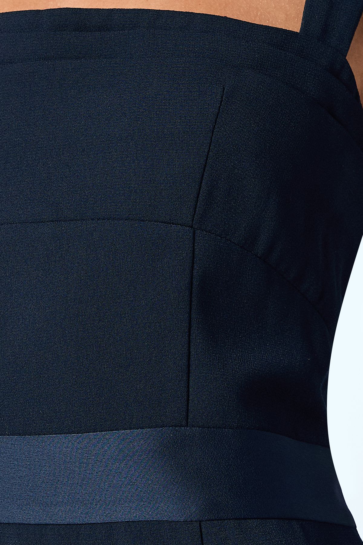 Coast Strappy Satin Bridesmaid Dress With Tie Back Detail Navy image 5