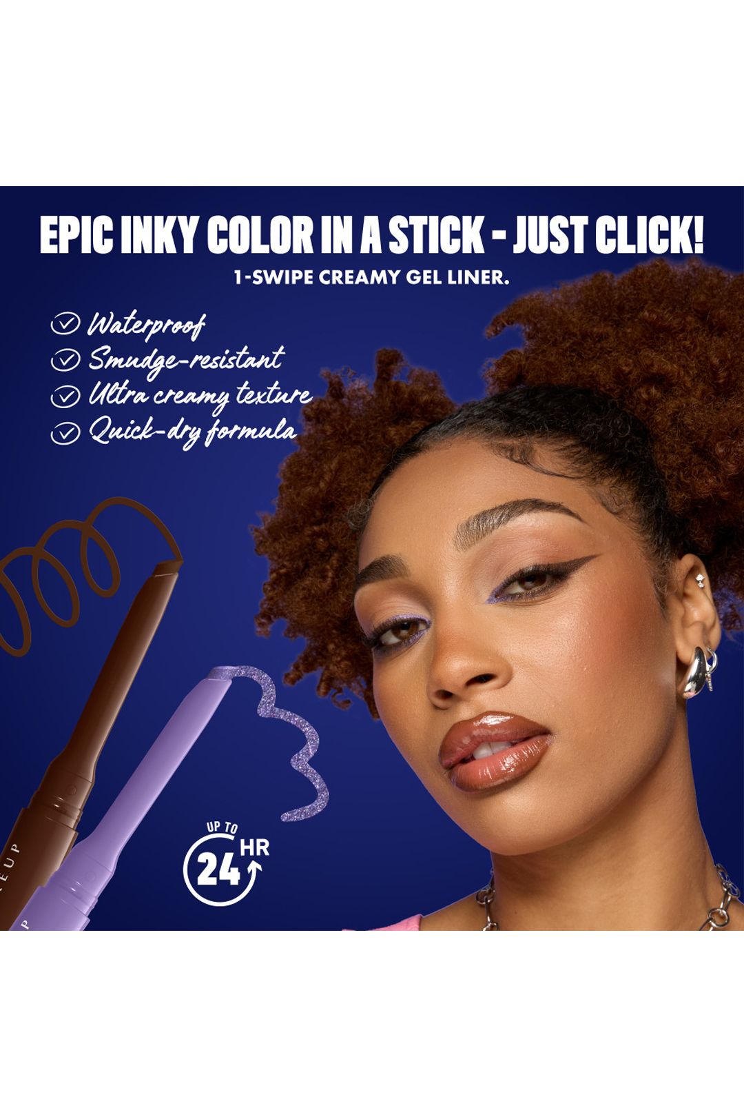 NYX Professional Makeup Epic Inky Stix Cream Gel Eyeliner 0.1g Black Screen image 4