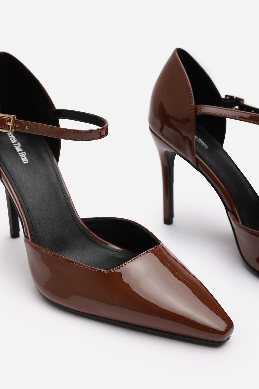 Where's That From 'Winnie' Pointed Toe Stilleto Court Heeled Shoe with Buckle Strap image 5