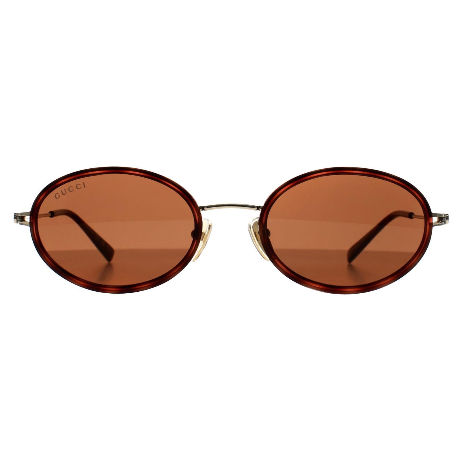 Gucci Oval Havana Gold Brown GG1980S image 1