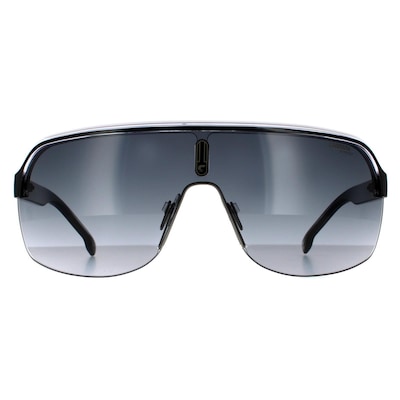 Carrera Shield Black White Dark Grey Gradient Sunglasses
