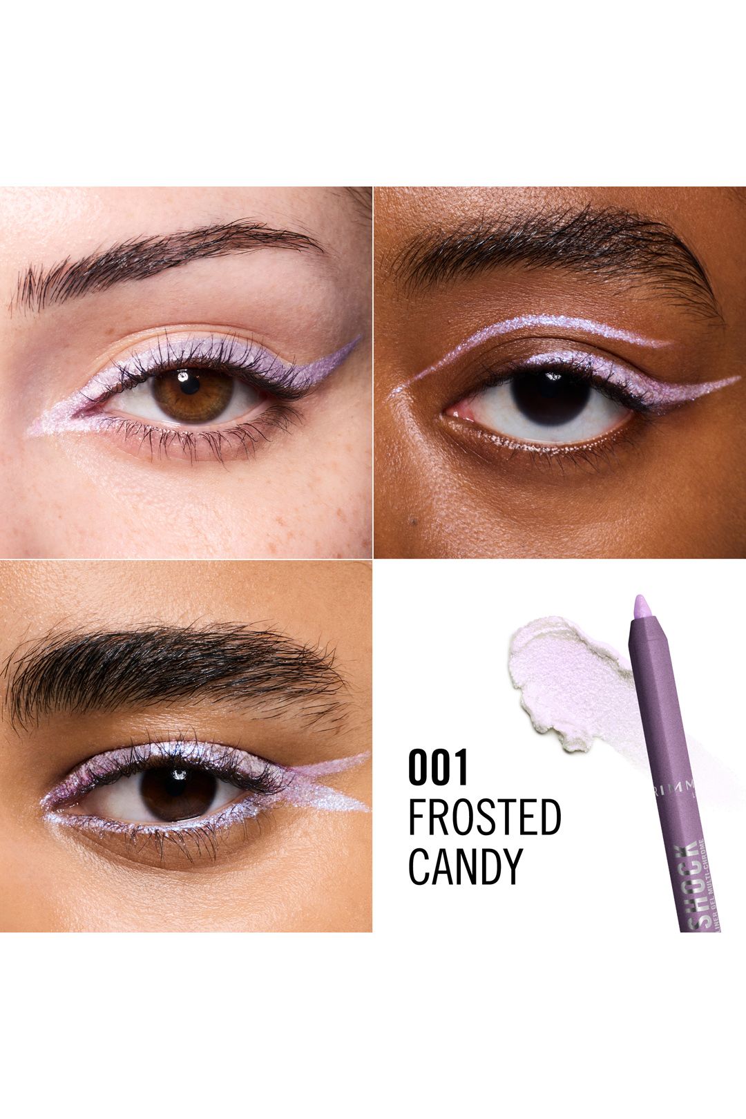 Rimmel London Thrill Seeker Multi-Chrome Gel Eyeliner 1.2g 001 Frosted Candy image 2