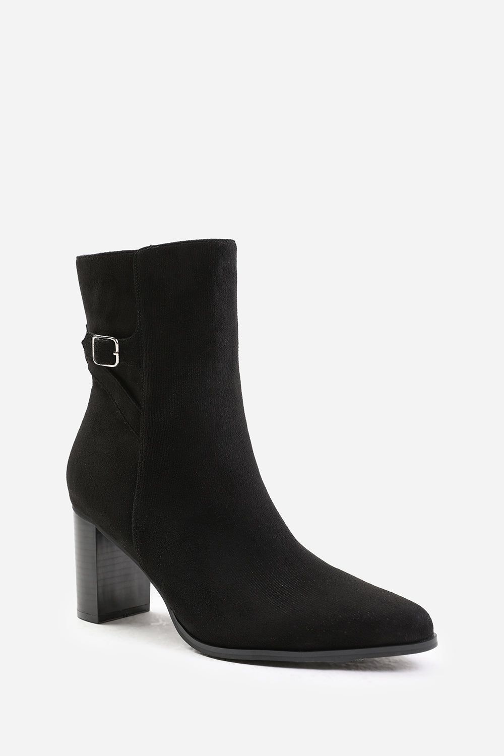 Where's That From 'North' Wide Fit Block Heel Boot With Buckle Detail image 2