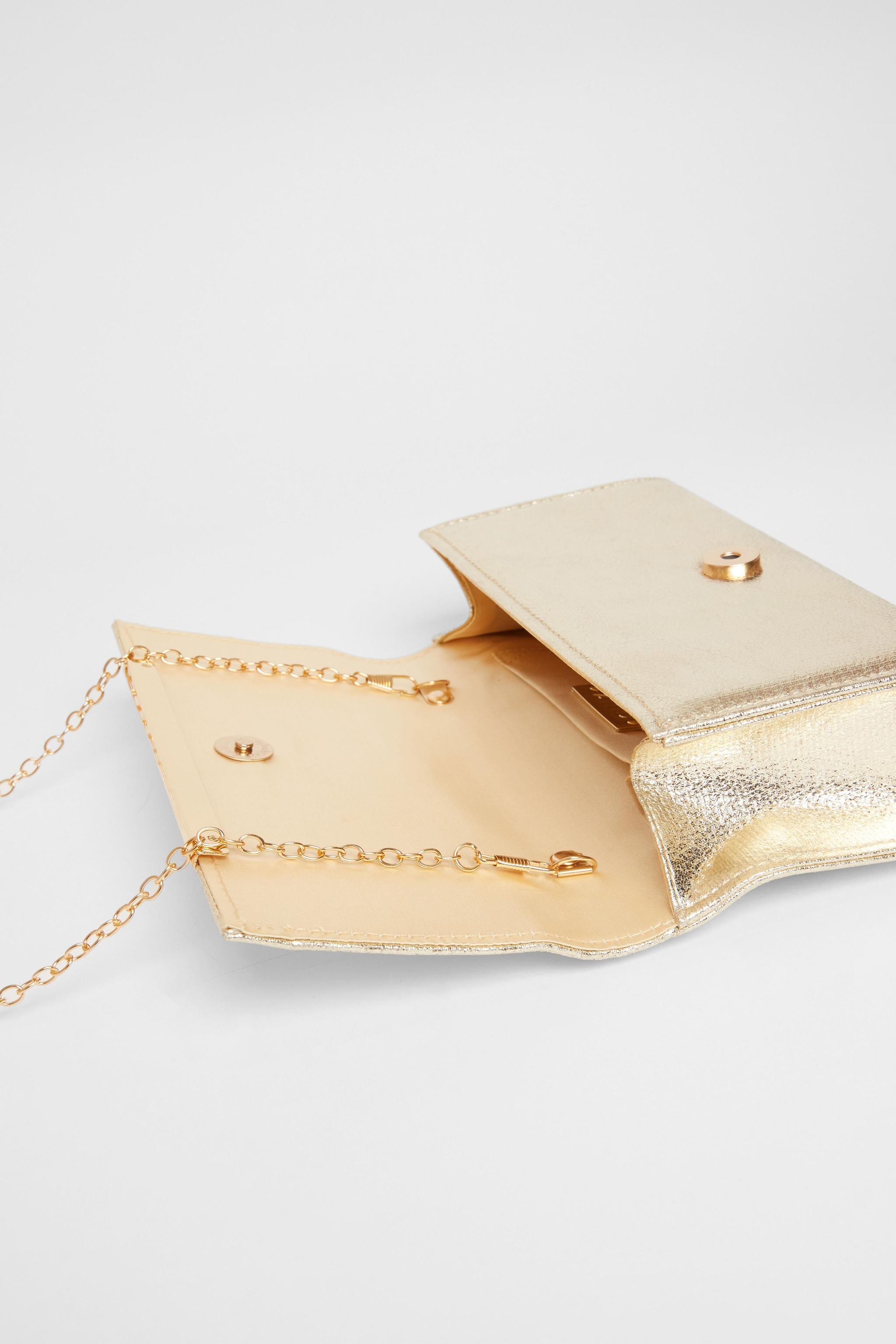 Quiz Gold Long Clutch Bag image 2