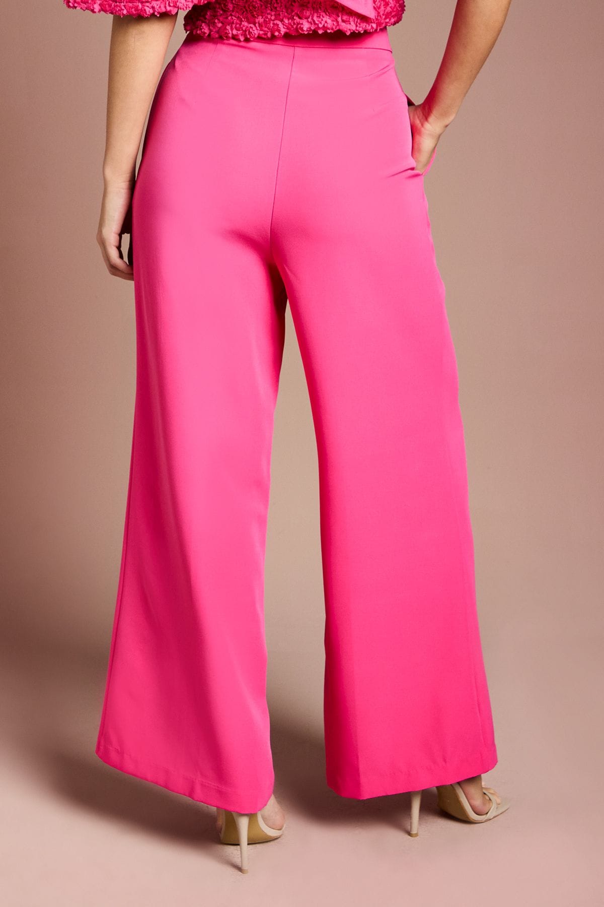 Coast Wide Leg Crepe Trouser Hot Pink image 3