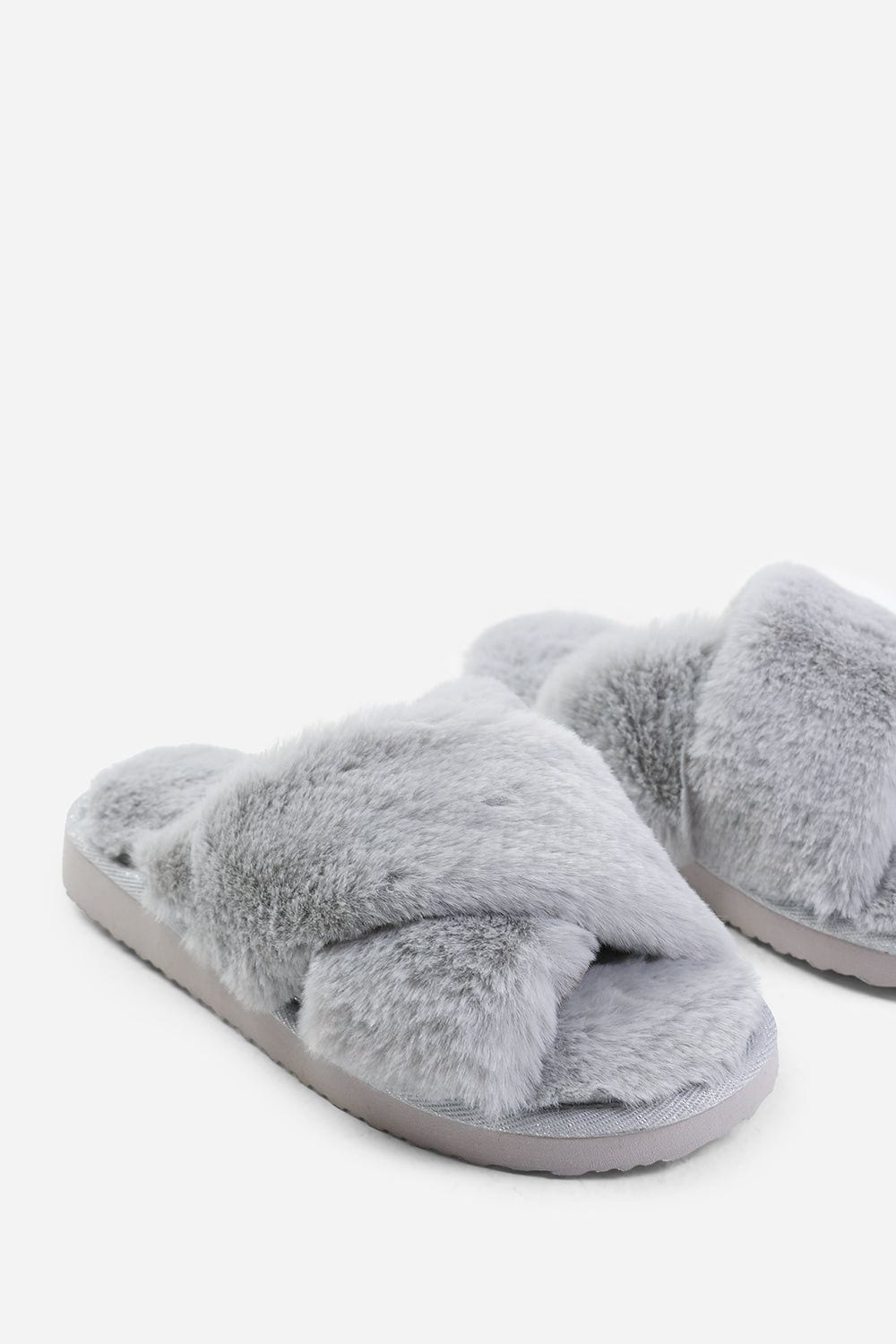 Where's That From 'Cuddle' Cross Over Fluffy Slippers image 3