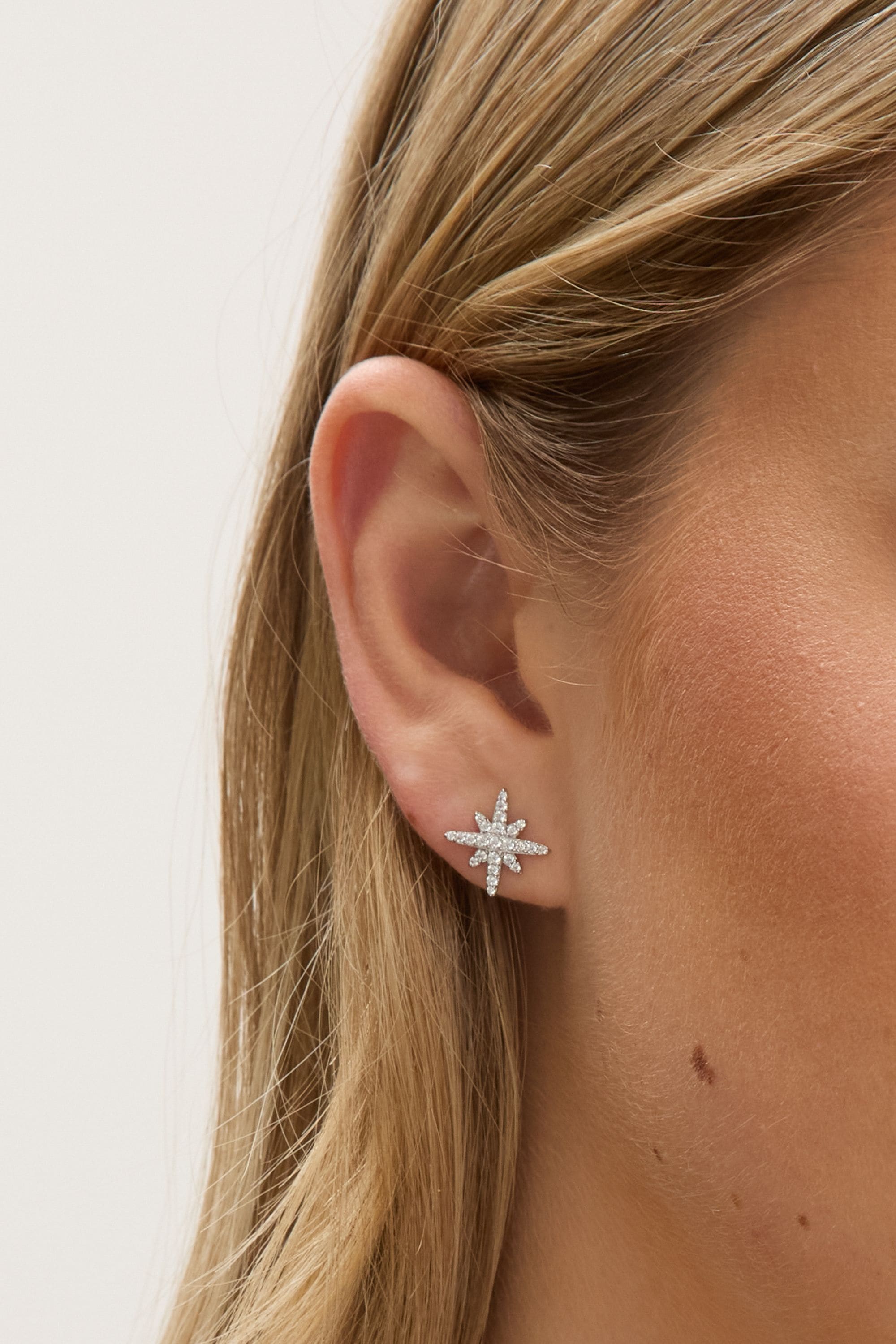 Jon Richard Rhodium Plated and Pave Star Set - Gift Box image 4