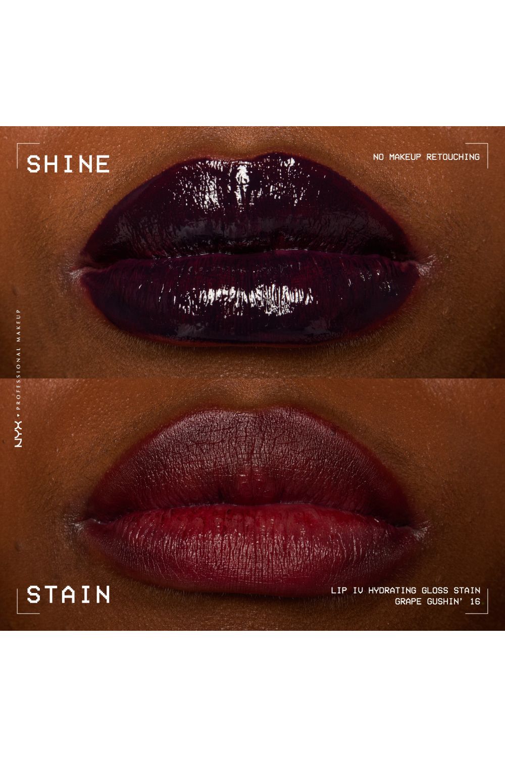 NYX Professional Makeup Lip IV Hydrating Gloss Stain, Lip Gloss 5ml Grape Gushin image 6